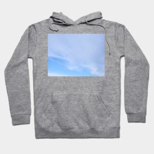 Blue sky fluffy clouds photograph Hoodie